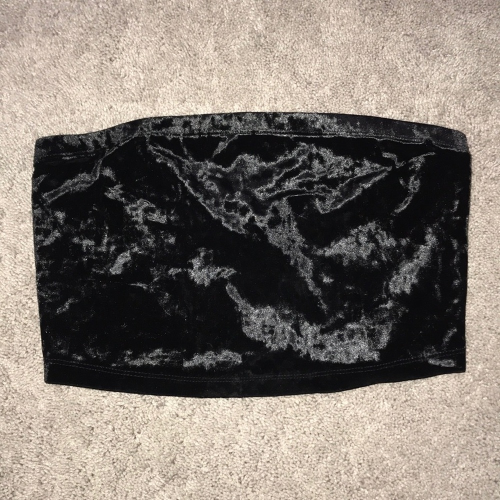 Black Velvet Tube Top
